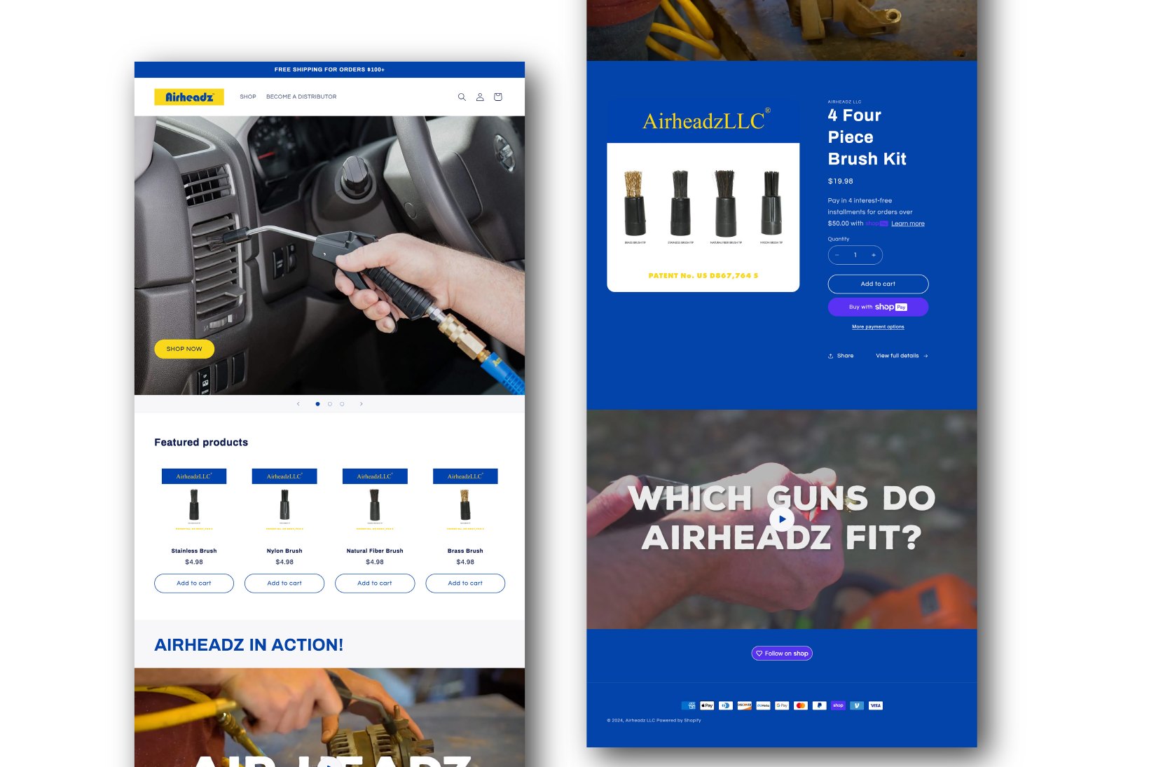 AirHeadz: online store by Juniper Design Studio