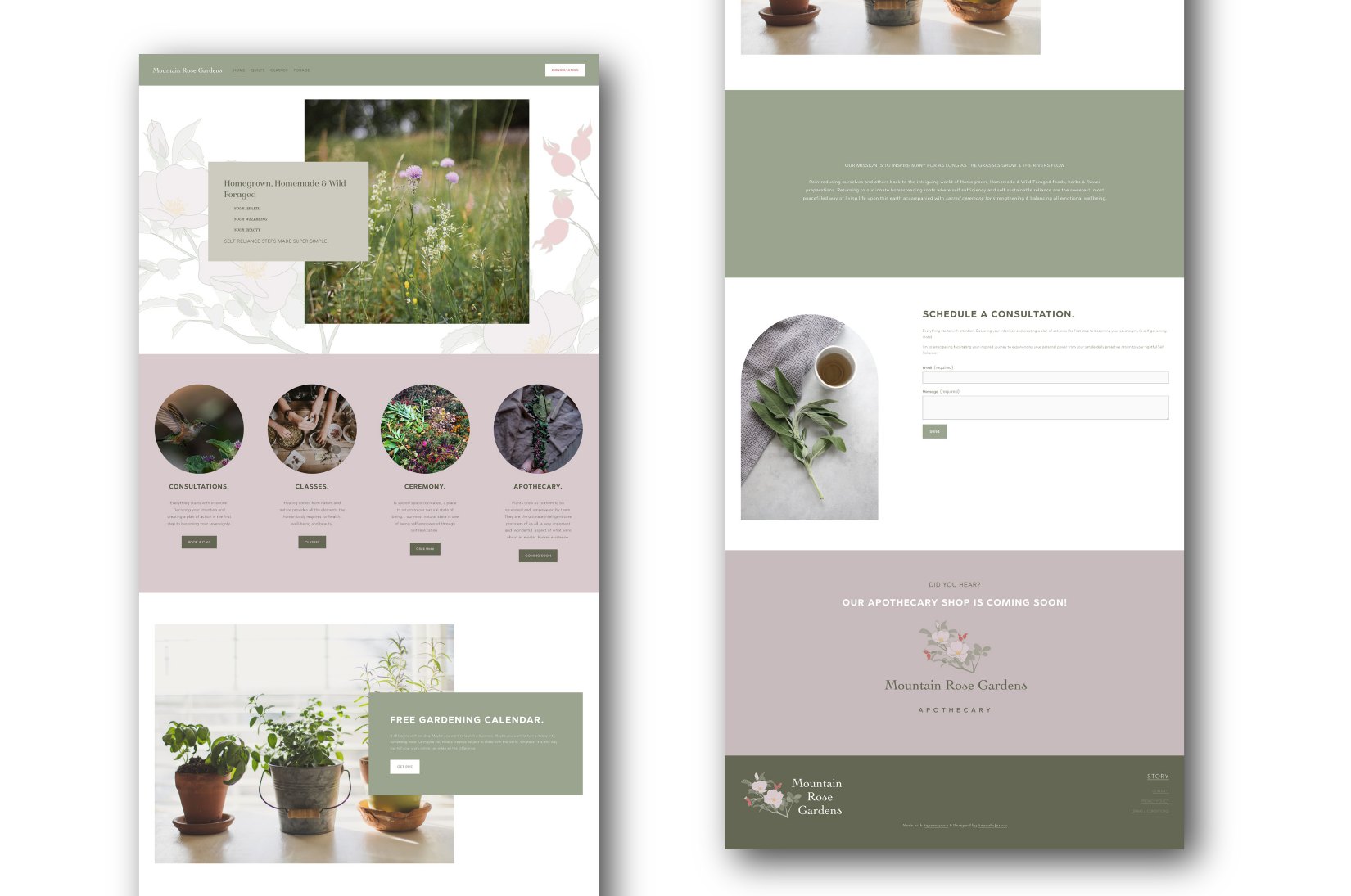 Mountain Rose Gardens: website + brand by Juniper Design Studio